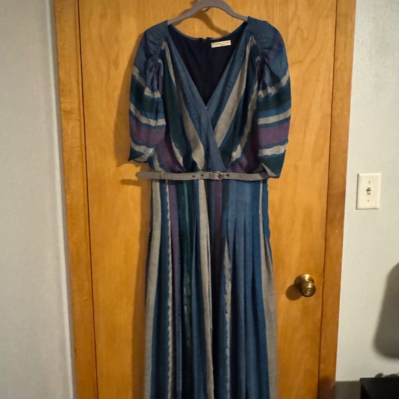Eshakti Wayward Fancies striped midi dress - size 14 - Picture 1 of 3